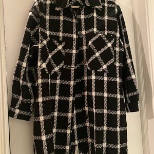 Plaid Woven Coat - size small